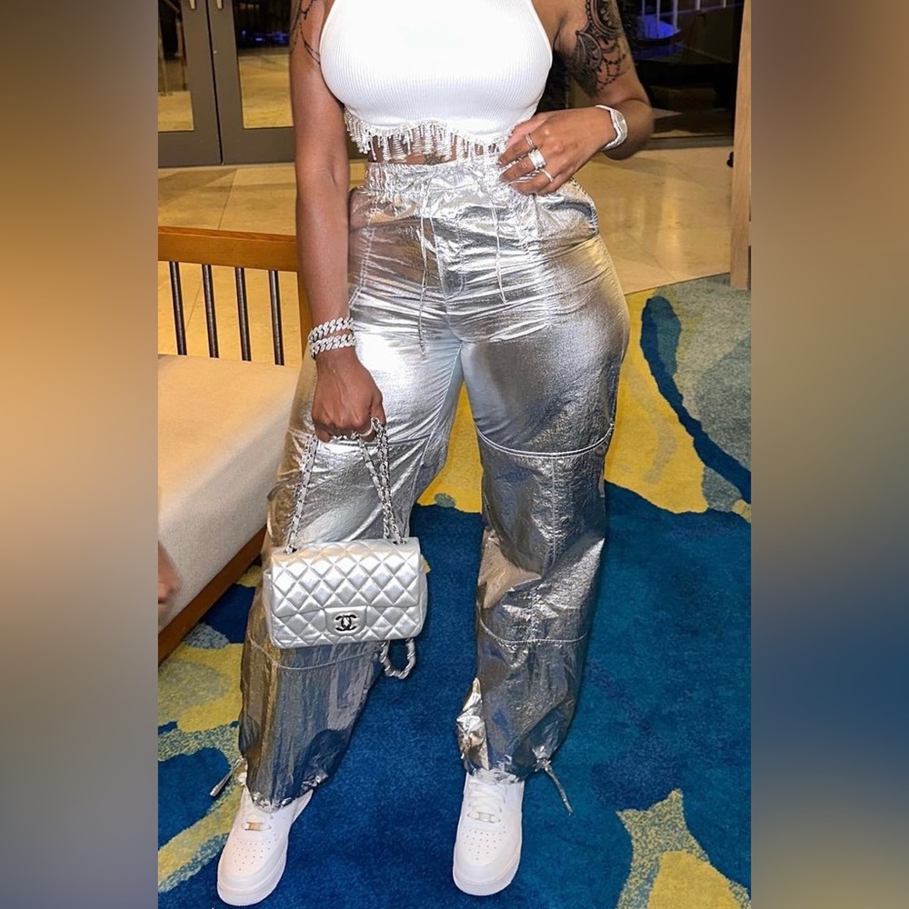 New Zara metallic pants!
